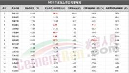 重磅！水泥上市公司TOP10發(fā)布！
